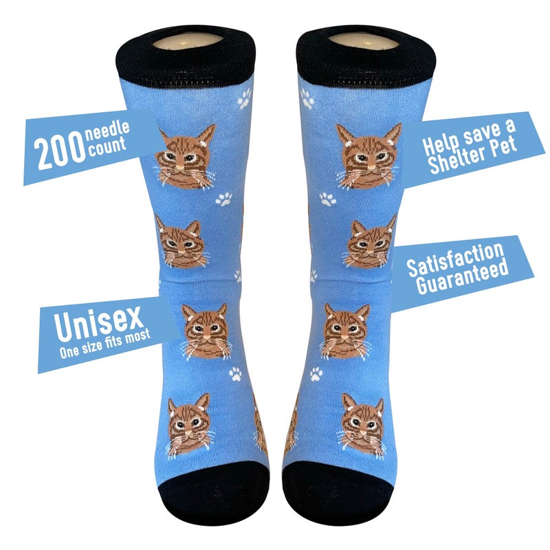 E&S Pets Orange Tabby Cat Breed Socks Unisex Sock Daddy by E&S Pets - Image 2